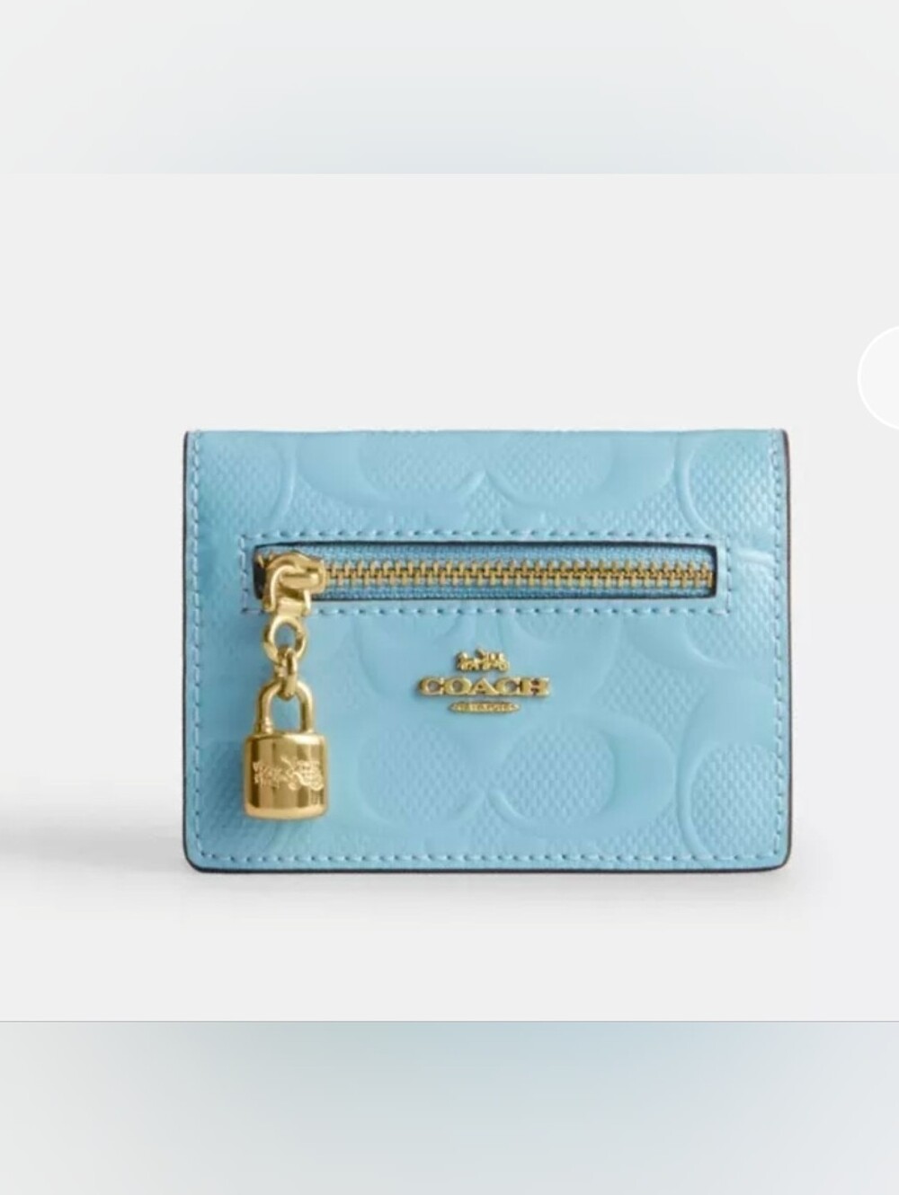 Coach Card Case With Charm In Signature Leather